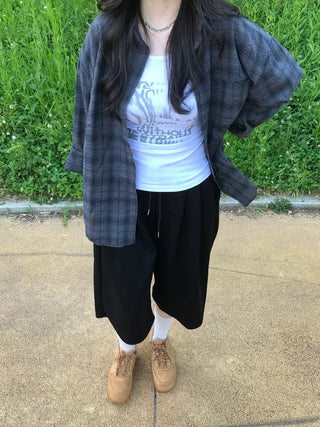 Cheru Loose Fit Summer Plaid Shirt