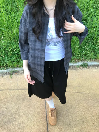 Cheru Loose Fit Summer Plaid Shirt