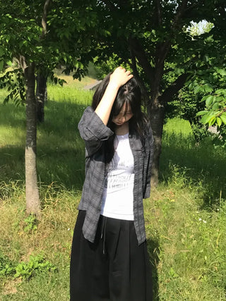 Cheru Loose Fit Summer Plaid Shirt