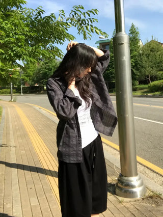 Cheru Loose Fit Summer Plaid Shirt