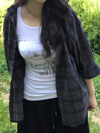Cheru Loose Fit Summer Plaid Shirt