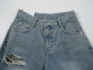 Timo Ripped Wide Distressed Vintage Denim Pants