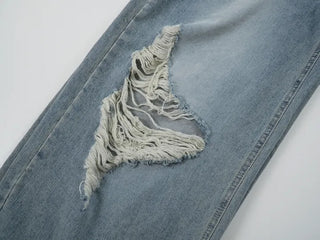 Timo Ripped Wide Distressed Vintage Denim Pants