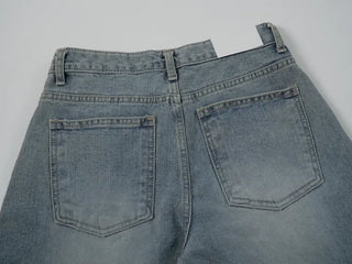 Timo Ripped Wide Distressed Vintage Denim Pants