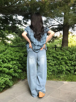Timo Ripped Wide Distressed Vintage Denim Pants