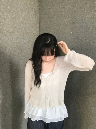 Luca Loose Summer Wrinkle Cardigan