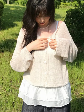 Luca Loose Summer Wrinkle Cardigan