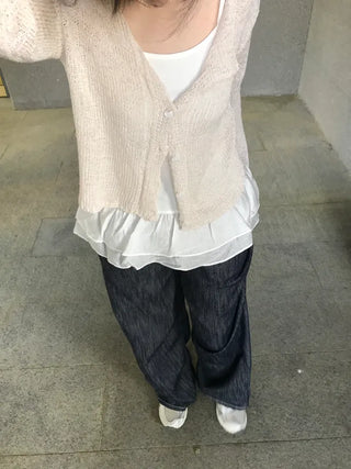 Luca Loose Summer Wrinkle Cardigan