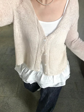 Luca Loose Summer Wrinkle Cardigan