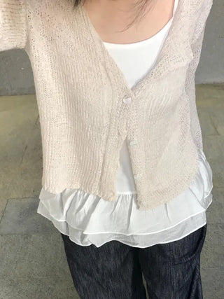 Luca Loose Summer Wrinkle Cardigan