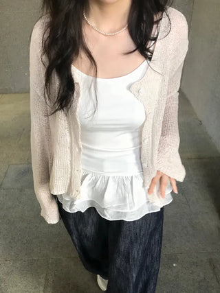 Luca Loose Summer Wrinkle Cardigan
