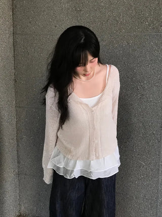 Luca Loose Summer Wrinkle Cardigan