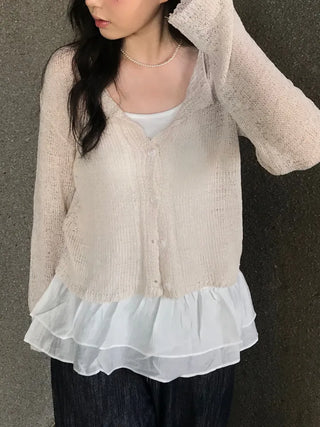 Luca Loose Summer Wrinkle Cardigan