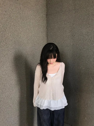Luca Loose Summer Wrinkle Cardigan
