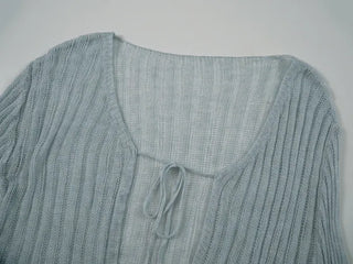 Kimu Bamboo Ribbon Bolero Cardigan