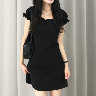 Beanie Frill Ribbon Mini Lovely Dress