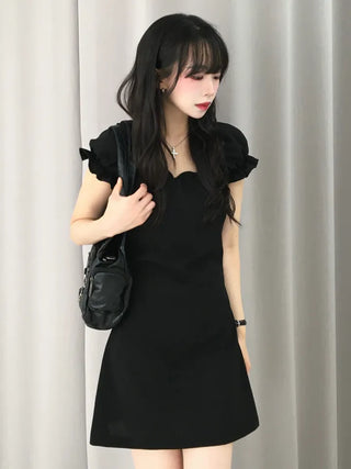 Beanie Frill Ribbon Mini Lovely Dress