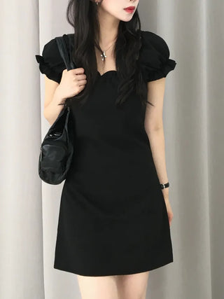 Beanie Frill Ribbon Mini Lovely Dress