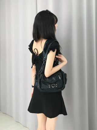 Beanie Frill Ribbon Mini Lovely Dress