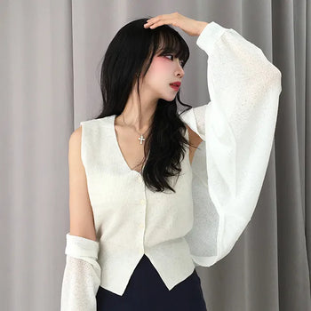 Doshu Loose Fit Balloon Bolero