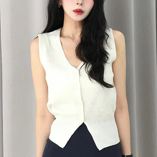Raku Stretchy Cinched Waist Ribbed Sleeveless
