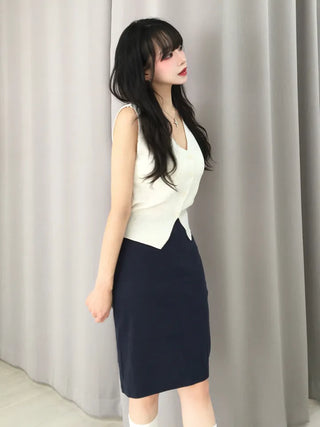 Raku Stretchy Cinched Waist Ribbed Sleeveless