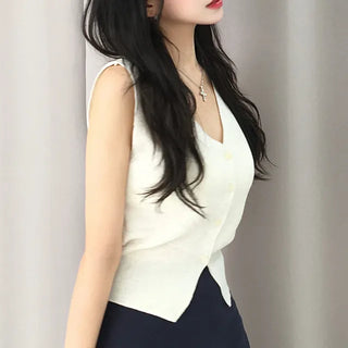 Raku Stretchy Cinched Waist Ribbed Sleeveless