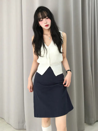 Raku Stretchy Cinched Waist Ribbed Sleeveless