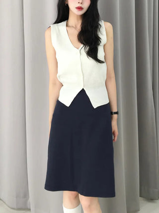 Raku Stretchy Cinched Waist Ribbed Sleeveless