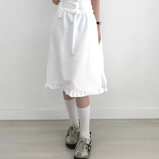 Mafi Lovely Striped Lace Midi Skirt