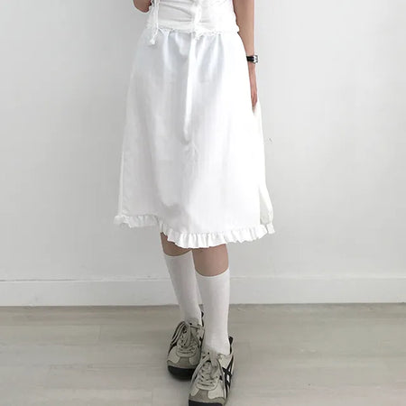 Mafi Lovely Striped Lace Midi Skirt