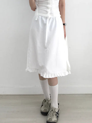 Mafi Lovely Striped Lace Midi Skirt