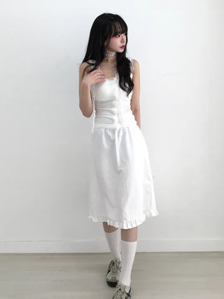 Mafi Lovely Striped Lace Midi Skirt