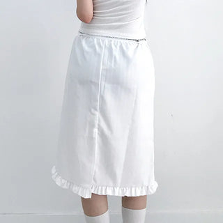 Mafi Lovely Striped Lace Midi Skirt