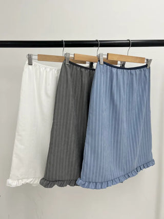 Mafi Lovely Striped Lace Midi Skirt