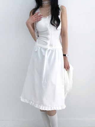 Mafi Lovely Striped Lace Midi Skirt
