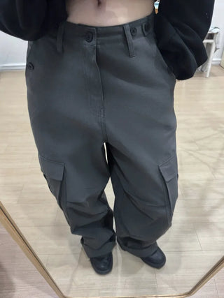 Rita Vintage Hip Two-Buckle Cargo Long Pants