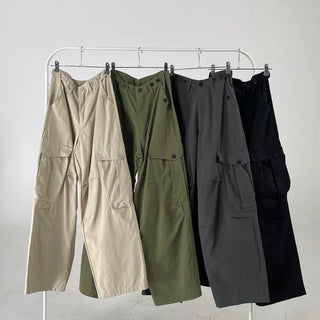 Rita Vintage Hip Two-Buckle Cargo Long Pants