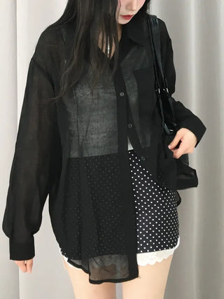 Hooni See-through Oversized Summer Shirt