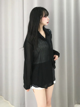 Hooni See-through Oversized Summer Shirt