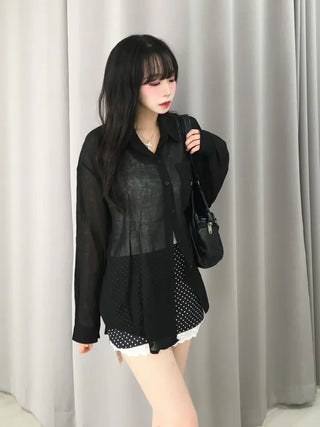 Hooni See-through Oversized Summer Shirt