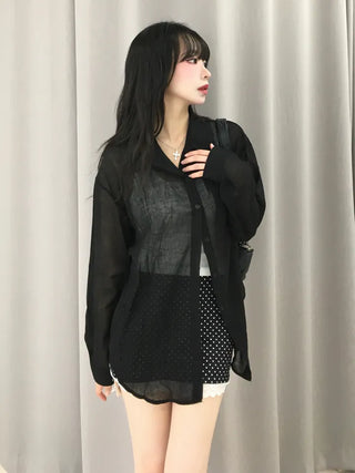 Hooni See-through Oversized Summer Shirt