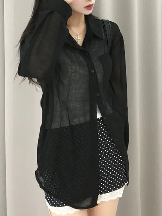 Hooni See-through Oversized Summer Shirt