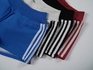 Yumo Wide Elastic Waist Three-Stripe Dolphin Shorts