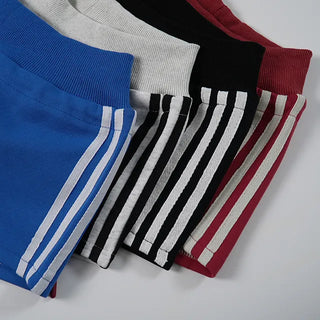 Yumo Wide Elastic Waist Three-Stripe Dolphin Shorts