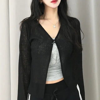 Very Loose Fit Salanta See-through Cardigan