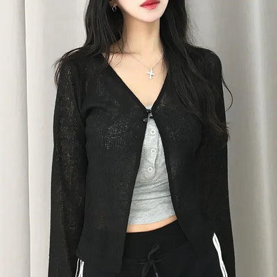 Very Loose Fit Salanta See-through Cardigan