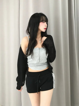 Very Loose Fit Salanta See-through Cardigan