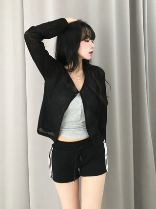 Very Loose Fit Salanta See-through Cardigan