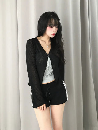 Very Loose Fit Salanta See-through Cardigan